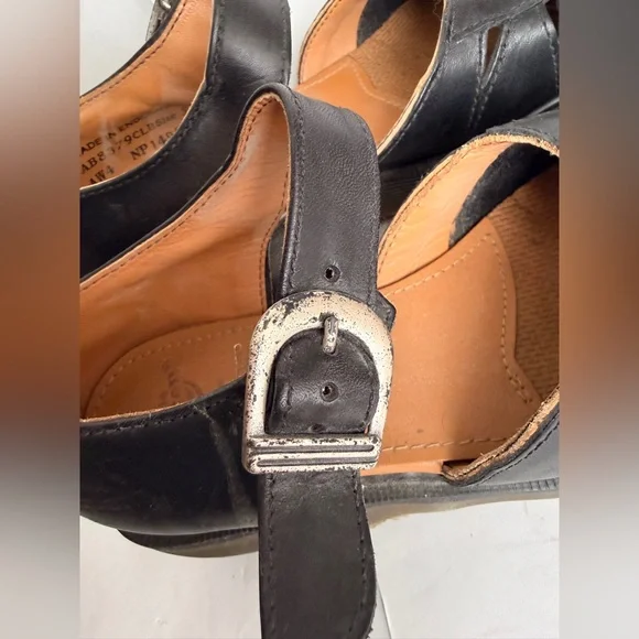 Dr. Martens Mary Jane Shoes Made in England Black Leather Chunky Sole Size 5 - Picture 4 of 8